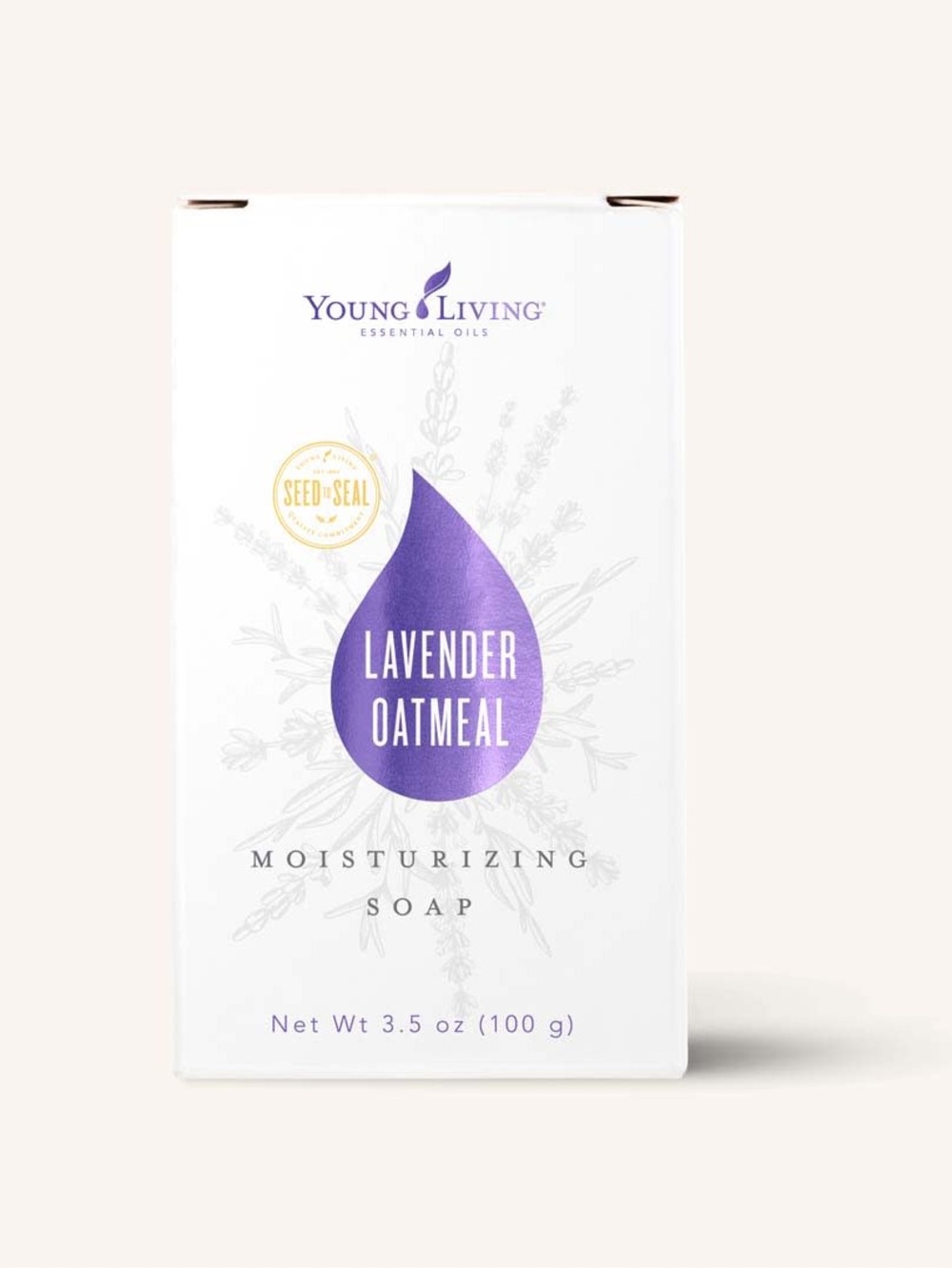 Young Living Lavender Oatmeal Soap - Purple & White